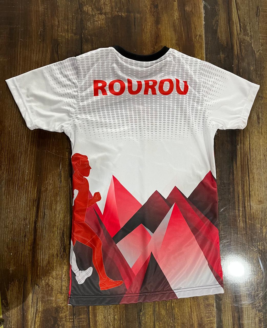 Sauga Squad Run Club jersey back with custom name